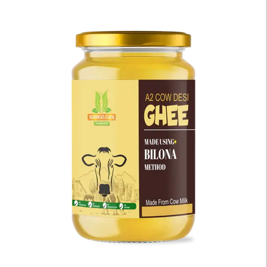 A2 Cow Bilona Ghee combo offer in a jar, made using the traditional Bilona method from cow milk.