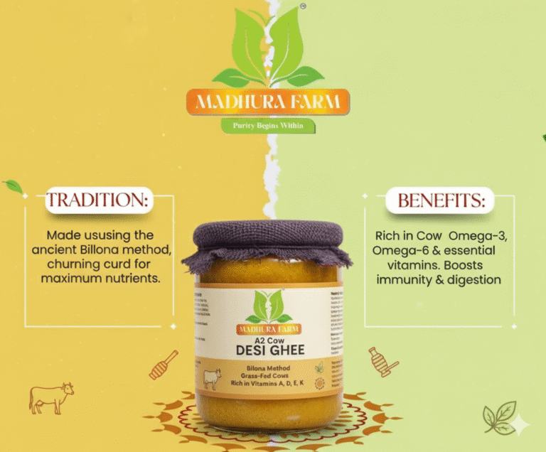 Pure, Healthy, Delicious: Embrace the Magic of Organic Ghee by Madhurafarm