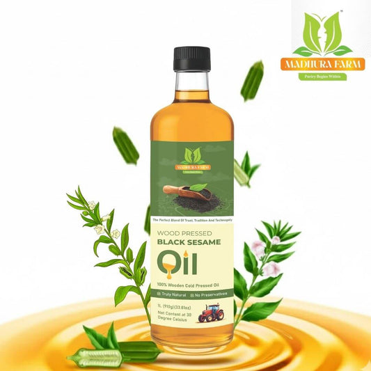 Madhurafarm Wood Pressed Sesame Oil - Pure A2 Cow Ghee by Madhurafarm