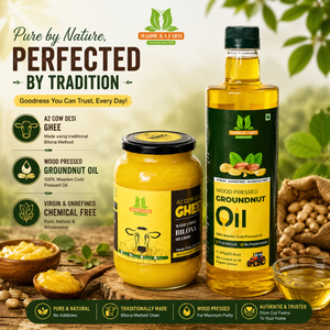 1L A2 Bilona Ghee + 1L Wood Pressed Groundnut Oil