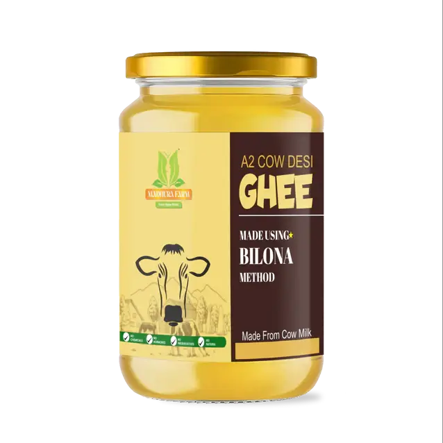 A2 Cow Bilona Ghee combo offer in a jar, made using the traditional Bilona method from cow milk.