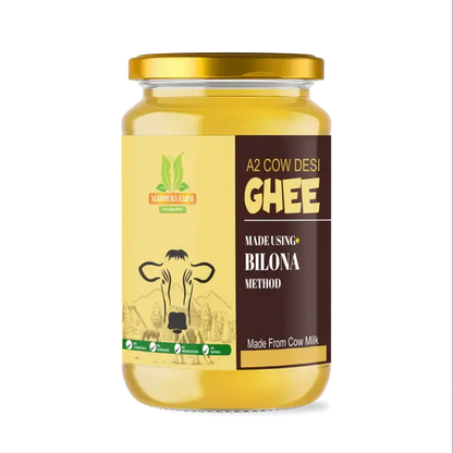A2 Cow Bilona Ghee combo offer in a jar, made using the traditional Bilona method from cow milk.