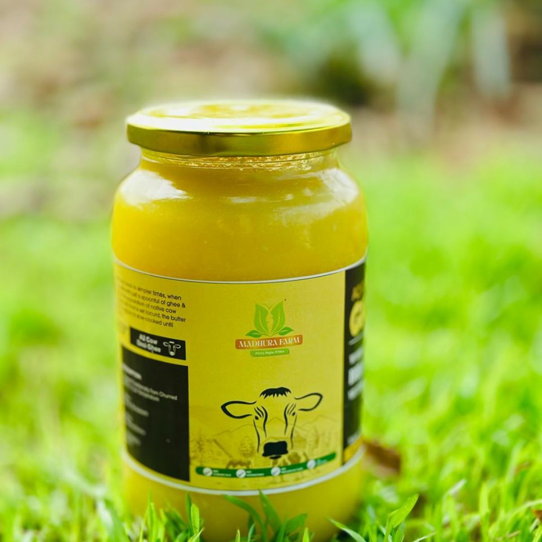 Buy A2 Cow Bilona Ghee Combo Offer 3Liters+ Free Gift (Wood Pressed Oil ) - Pure A2 Cow Ghee by Madhurafarm