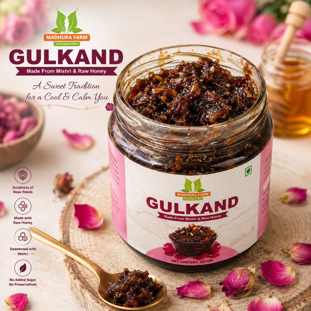 Madhura Farm Premium Gulkand – Made with Mishri & Raw Honey 450g